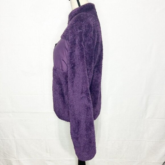 H&M Fuzzy Teddy Full Zip Jacket Girl’s Size 20 Oversized Fleece Purple - Picture 5 of 8